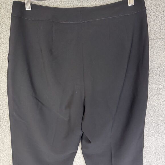 St. John Caviar Emma Pants Women's 6 Black High‎ Rise Front Zip - Picture 8 of 11